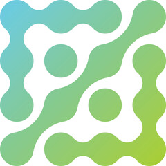 Metaball gradient neon shapes