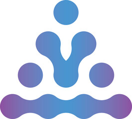 Metaball gradient neon shapes