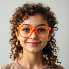 women with glasses, orange glasses, digital art, illustration, portrait, female, fashion, style, modern, contemporary, graphic, design, artwork, creative, artistic, visual, image, trendy, fashionable,