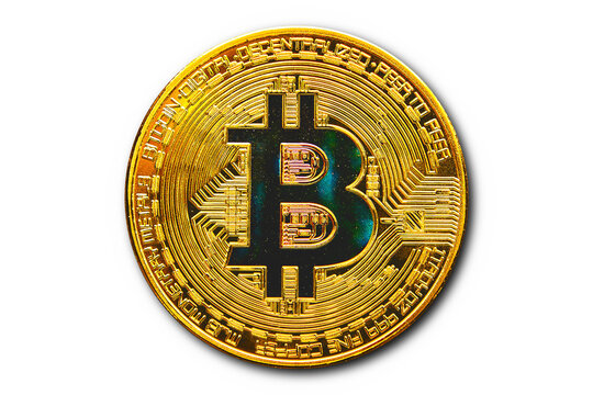 Cryptocurrency coin on a transparent background.