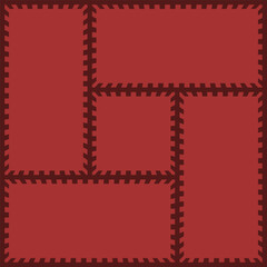 Notch Bursting Red Bento Grid Layout