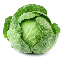 Fresh head of green cabbage