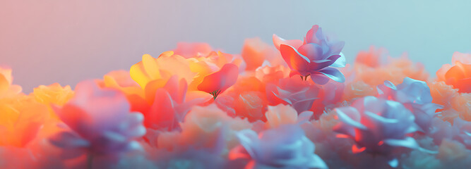 Abstract color high-definition rose illustration