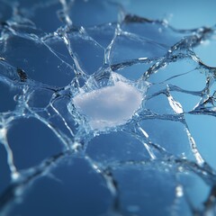 The ice floor is cracking and being smashed