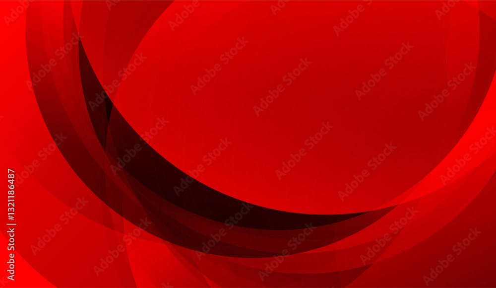 Poster abstract red background. dynamic shapes composition
