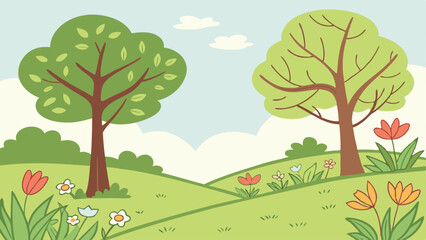 Fototapeta premium lovely spring landscape background