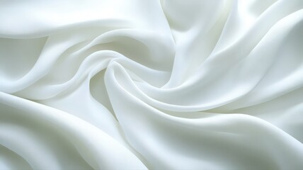 Obraz premium Soft White Fabric Drape with Subtle Texture