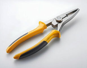 Obraz premium Precision Engineered Yellow And Black Pliers, A Tool For Meticulous Work, Ready To Tackle Any Project With Sharp, Efficient Cutting And Gripping Power