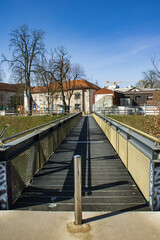 wooden bridge in the park