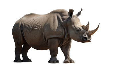 Obraz premium Rhinoceros on a white background
