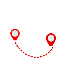 Map distance vector icon
