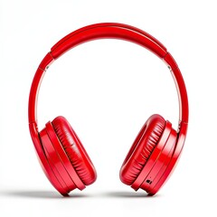 Red over-ear headphones