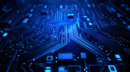 Exploring Circuit Boards: Microchips' Intricate Pathways Illuminate Digital Technology's Future.