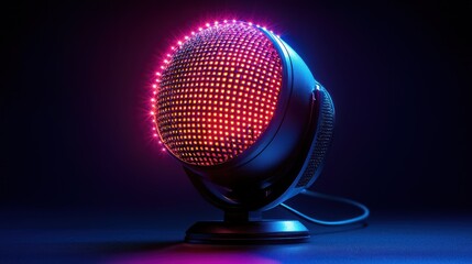Illuminated Gaming Microphone with Led Trim Stands Out in the Dark