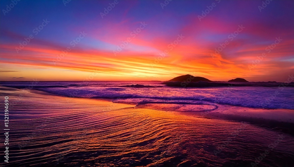 Poster a mesmerizing abstract background featuring smooth, flowing wave patterns with a gradient transition
