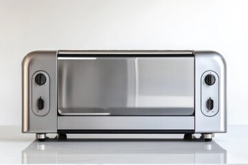 Fototapeta premium Modern toaster oven, sleek design, kitchen appliance, clean background