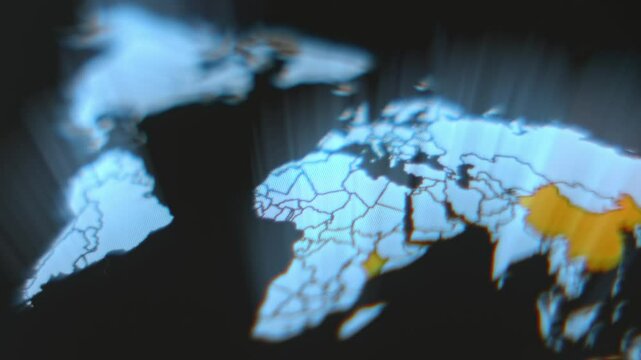 Live World map highlighting countries under cyber threat
