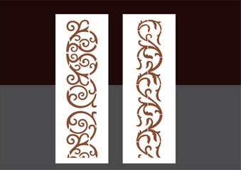 Kitchen and Hall Jali geometric CNC jaali pattern for laser cutting and interior designing vector graphics