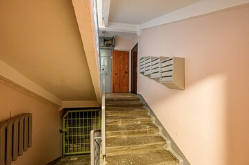 interior apartment room stairs, steps staircase inside house