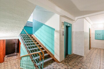 Fototapeta premium interior apartment room stairs, steps staircase inside house