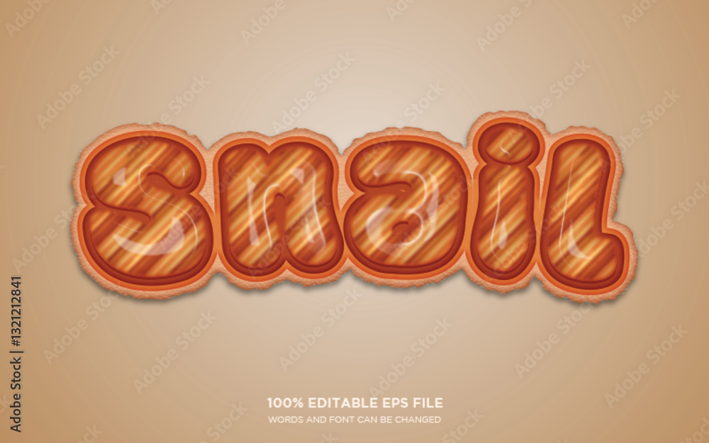 Poster snail 3d editable text style effect