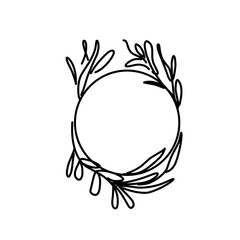 Hand drawn floral frame