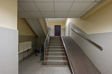 interior apartment room stairs, steps staircase inside house