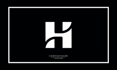 Alphabet letters H or HH logo vector icon