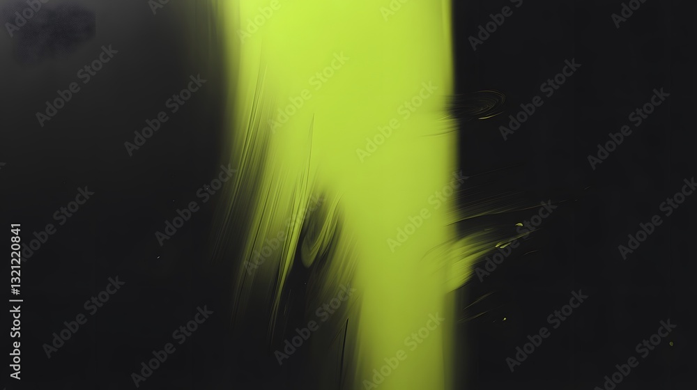 Poster abstract design featuring a vertical streak with dynamic strokes and coloration