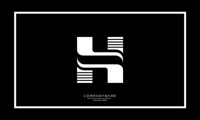 Alphabet letters H or HH logo vector icon