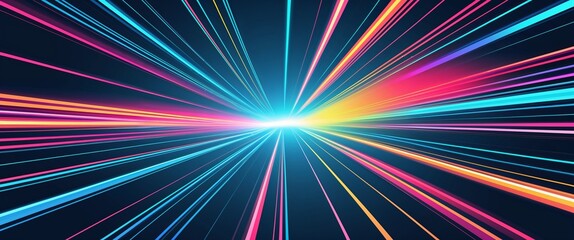 colorful diagonal streaks light rays on cyan dark background motion and energy concept modern and futuristic digital abstract artwork background