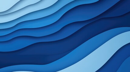 Fototapeta premium Abstract wavy blue background with layered textures, creating a soothing atmosphere ideal for design projects