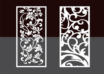 Kitchen and Hall Jali geometric CNC jaali pattern for laser cutting and interior designing vector graphics