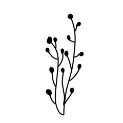 Floral branch and minimalist leaves