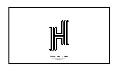 Alphabet letters H or HH logo vector icon