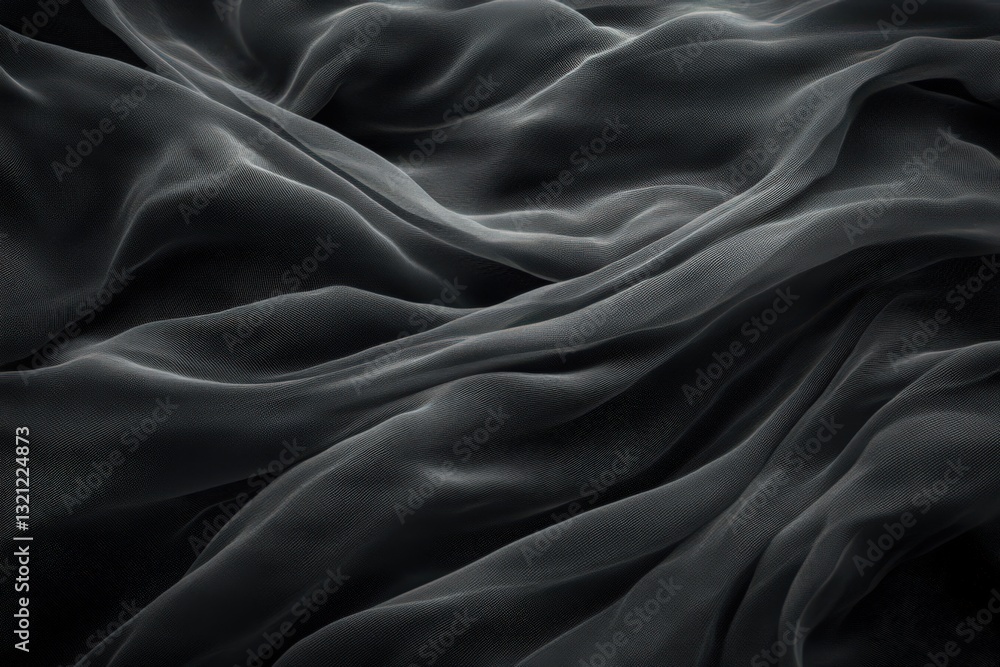 Aufkleber abstract dark gray fabric texture with flowing wave pattern