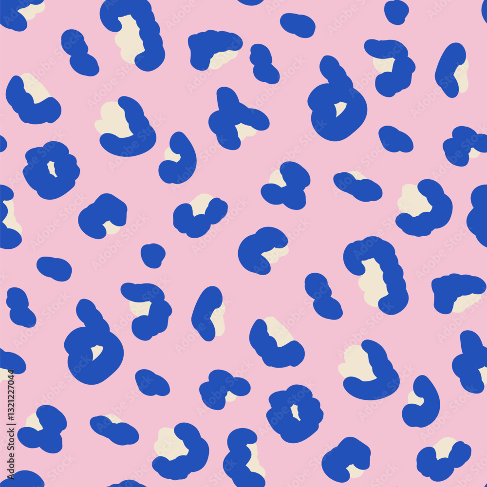 Poster abstract camouflage seamless pattern. bold color leopard or ocelot print allover background. jaguar 