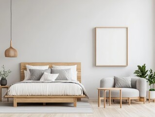 Neatly designed coliving sleeping area with compact furniture and soft lighting