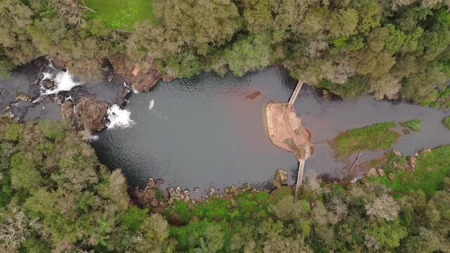 The tranquil parque natural gruta india, misiones, argentina, aerial view