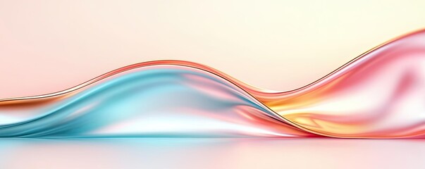 Obraz premium 3D abstract art background concept. Colorful wavy patterns creating a modern abstract design for backgrounds and art.
