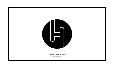 Alphabet letters H or HH logo vector icon