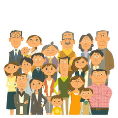 様々な夫婦のイラスト