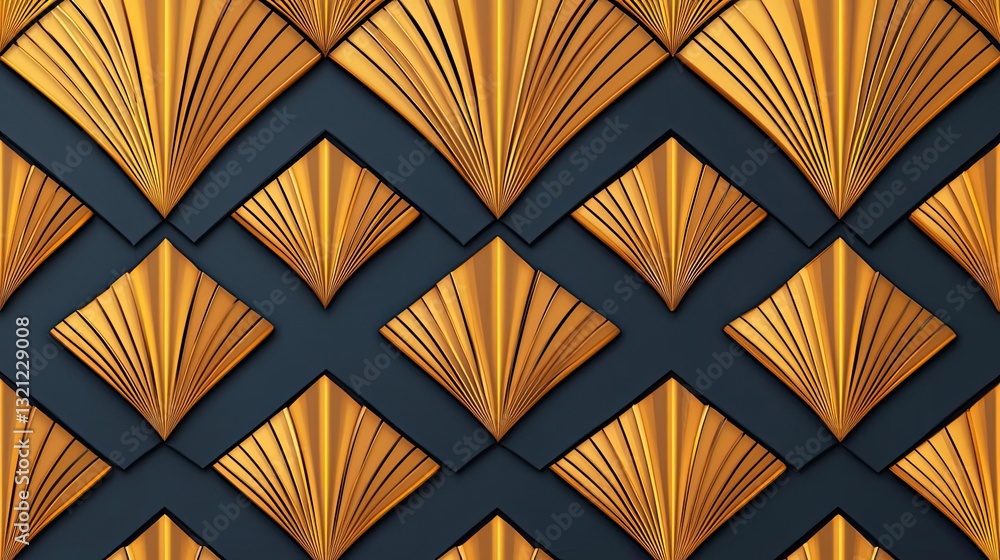 Poster geometric pattern design abstract background idea. elegant geometric pattern in gold and black, show