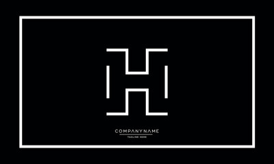 Obraz premium Alphabet letters H or HH logo vector icon