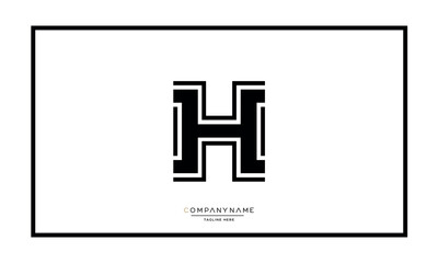 Alphabet letters H or HH logo vector icon