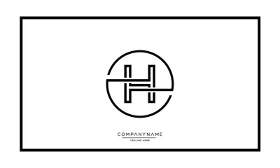 Alphabet letters H or HH logo vector icon