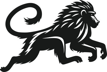 Baboon running at full speed animal vector