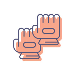 Bike Gloves Vector icon
