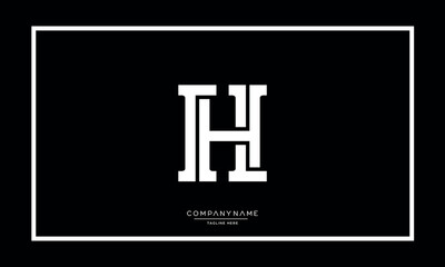 Alphabet letters H or HH logo vector icon
