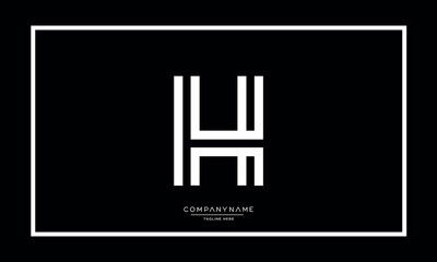 Alphabet letters H or HH logo vector icon